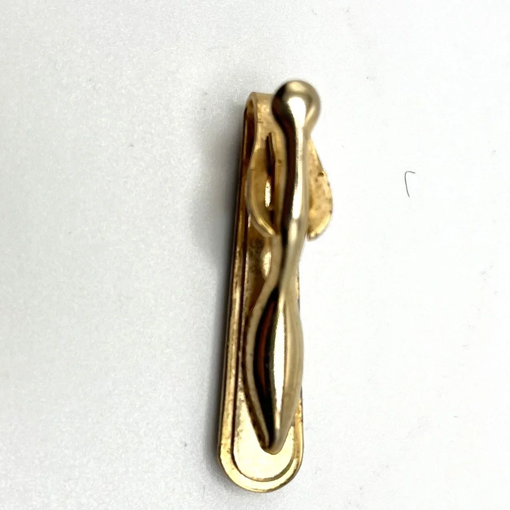 2 Vintage Unmarked Tie Clips; Black Onyx/1 Rhinestone and SWANK tie clip - Picture 13 of 15